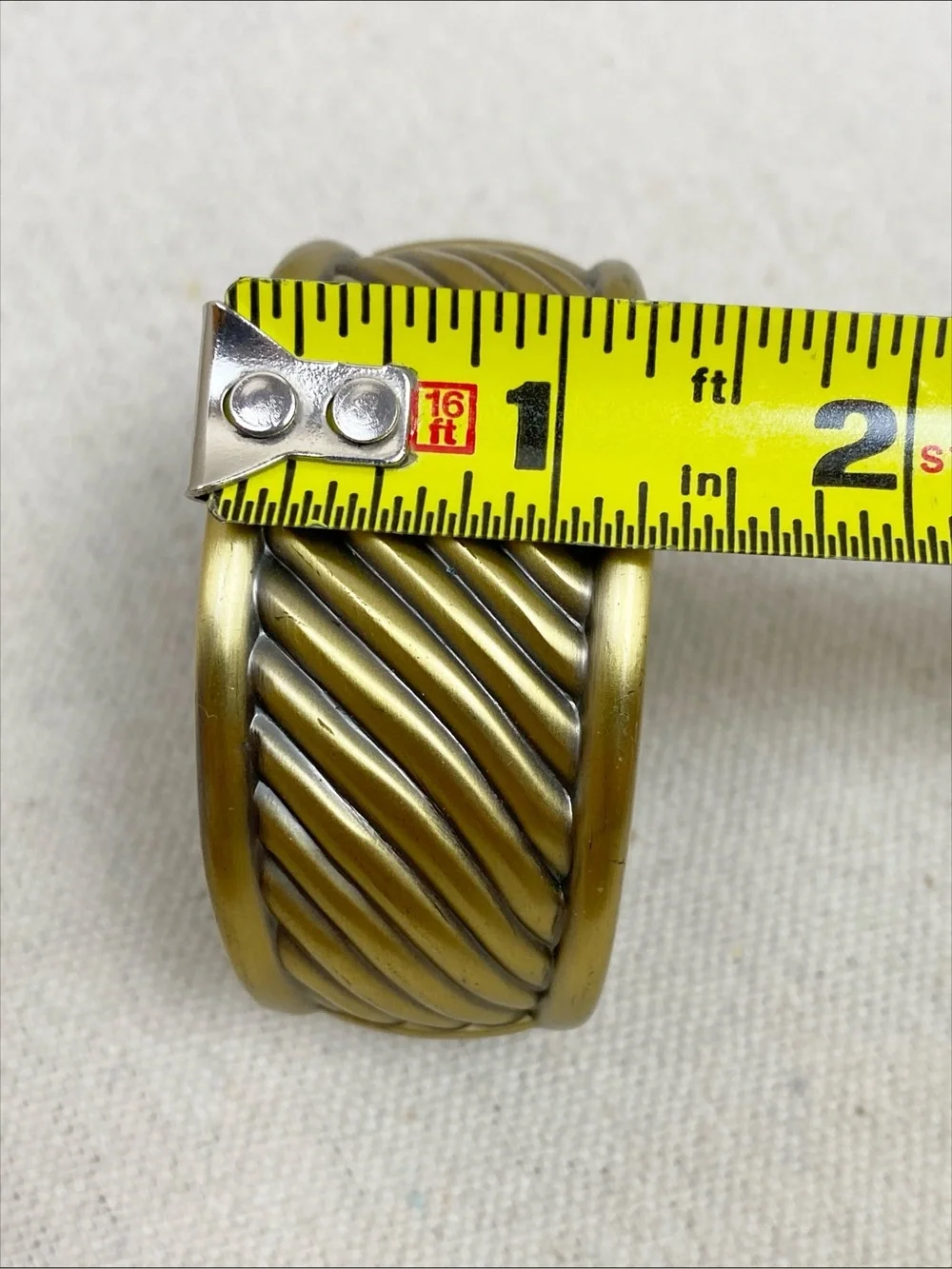 Antiqued gold-Tone Textured hinged bangle Bracelet